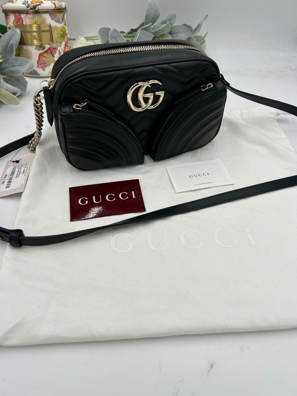 Women’s Gucci GG Marmont Multi-Compartment Small Shoulder Bag. Made in Italy. - Picture 12 of 13